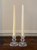 Pair of Vintage Crystal Petite Candlesticks