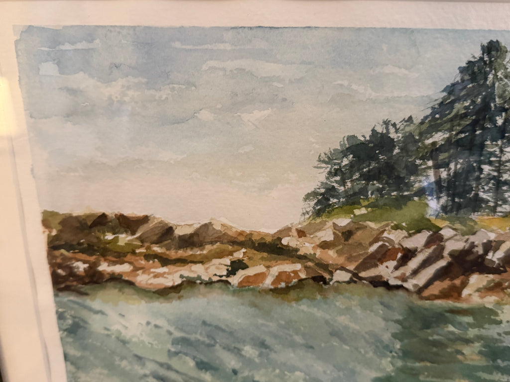 Original Framed Watercolor, Boothbay Harbor, Maine