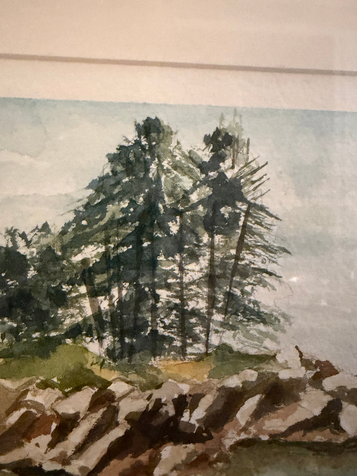 Original Framed Watercolor, Boothbay Harbor, Maine