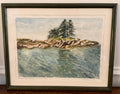 Original Framed Watercolor, Boothbay Harbor, Maine