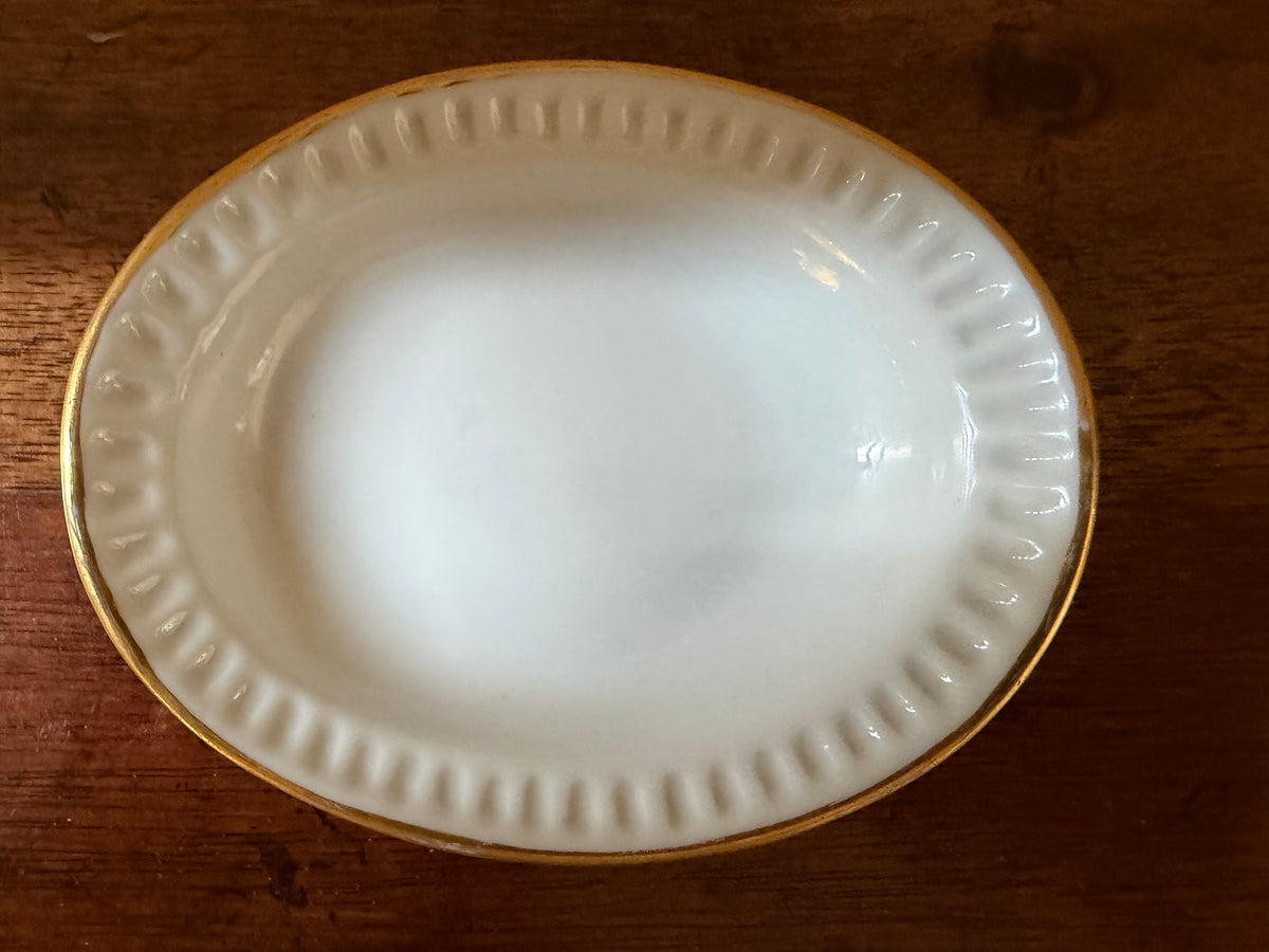 Vintage Mid-Century Italian Gilded Ceramic Trinket Dish (c. 1960)