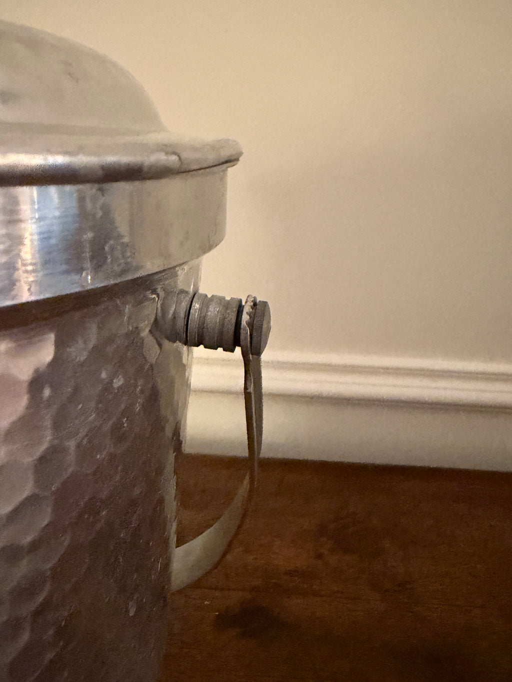 Vintage Italian Hammered Aluminum Ice Bucket