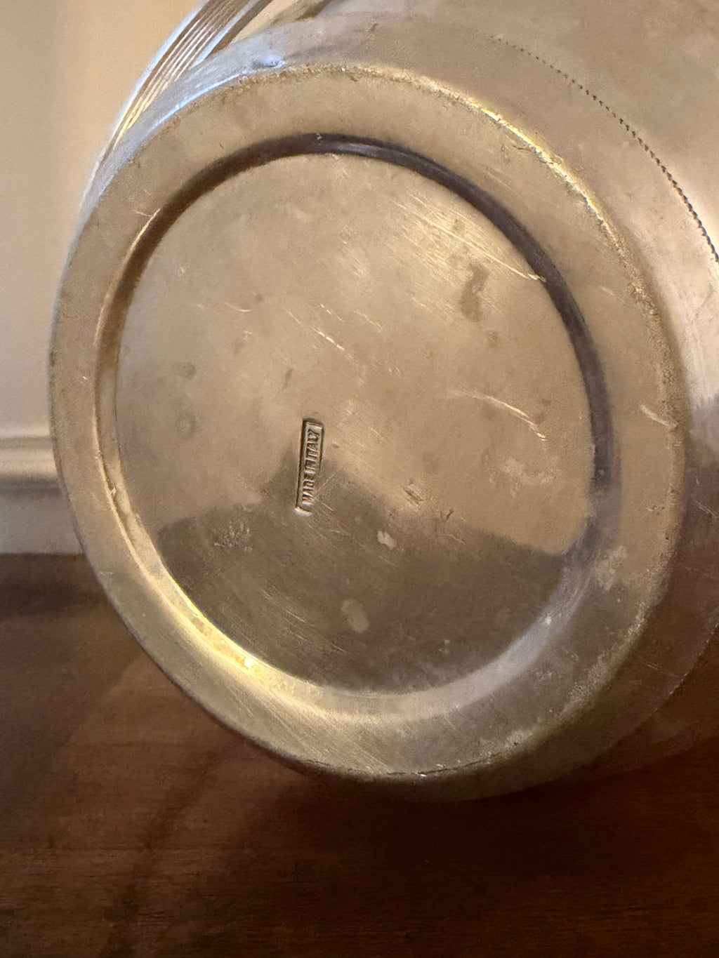 Vintage Italian Hammered Aluminum Ice Bucket