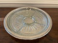 Vintage Mid-Century F.B. Rogers Silverplate Serving Tray with Divided Glass Insert (2 piece)