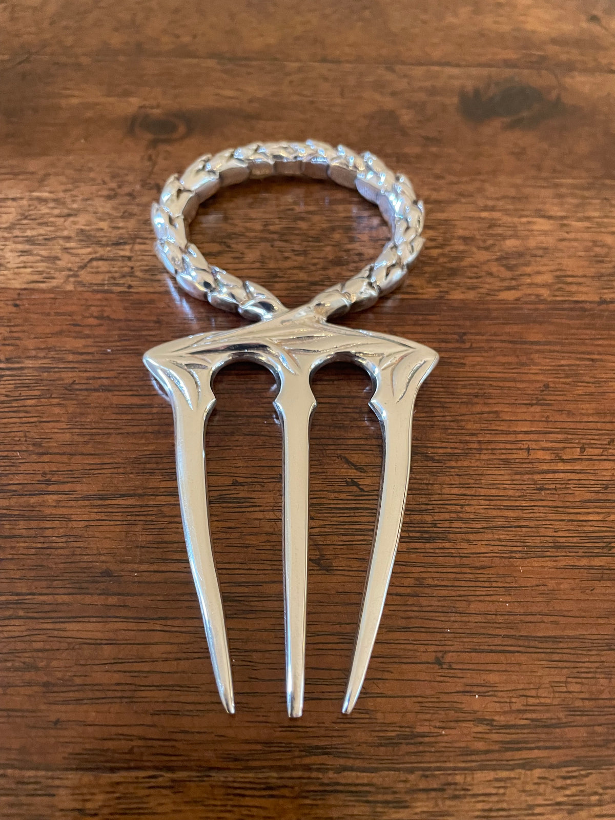 Antique Silverplate Bread Fork with Wreath Handle, Circa 1900