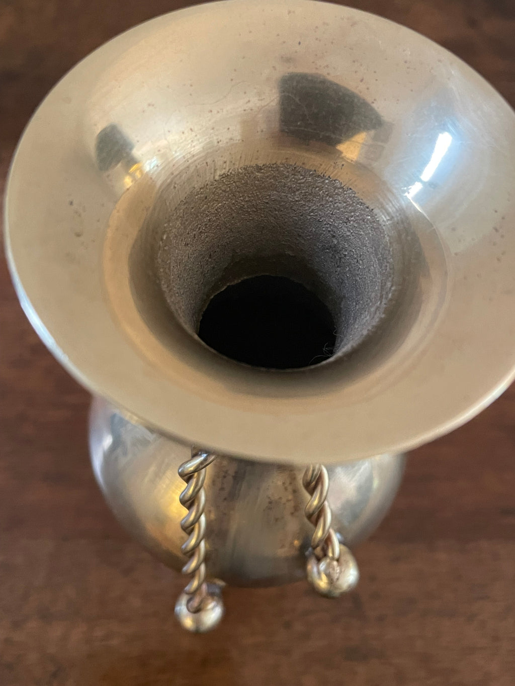 Vintage Solid Brass Rope & Tassel Bud Vase, c. 1960's–70's