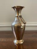 Vintage Solid Brass Rope & Tassel Bud Vase, c. 1960's–70's