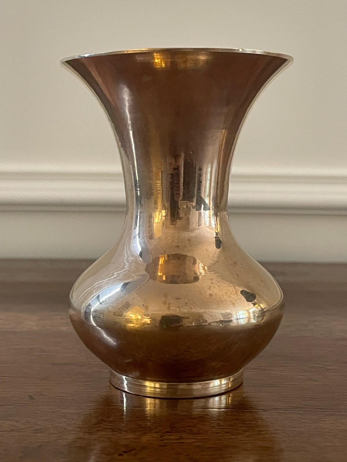 Vintage Solid Brass Flared Bud Vase, c. 1960's-70's