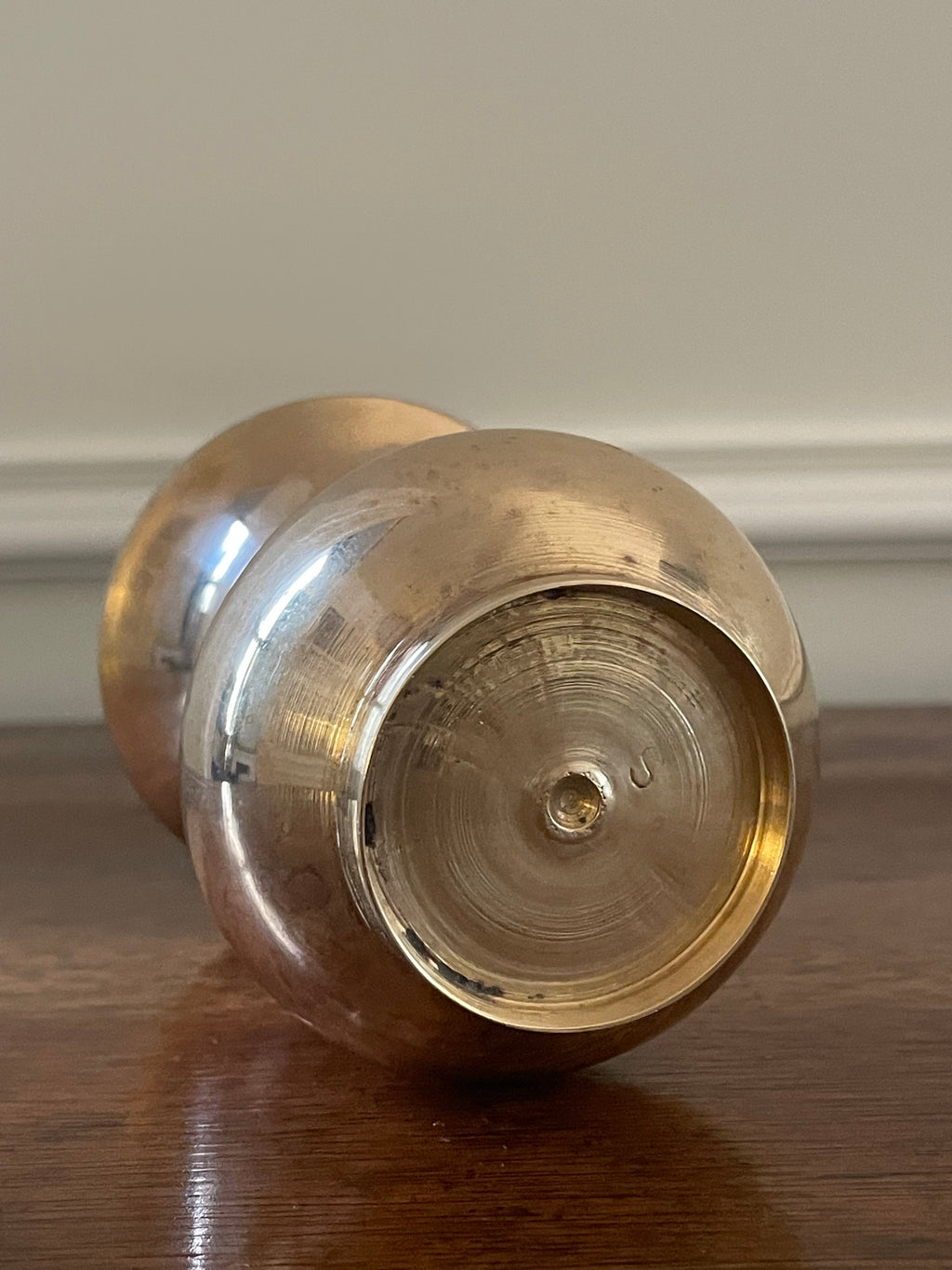 Vintage Solid Brass Flared Bud Vase, c. 1960's-70's
