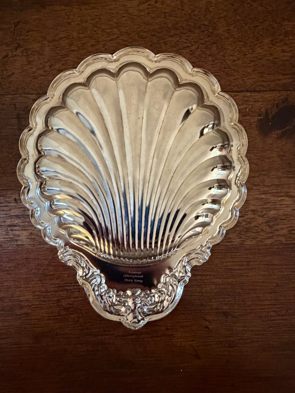 Vintage Leonard Silverplated Shell Catchalls, c. 1970s
