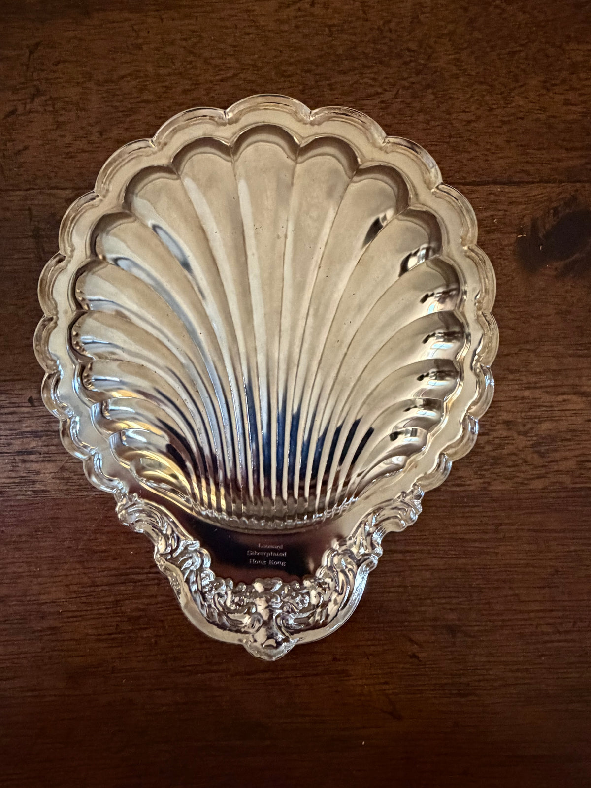 Vintage Leonard Silverplated Shell Catchalls, c. 1970s