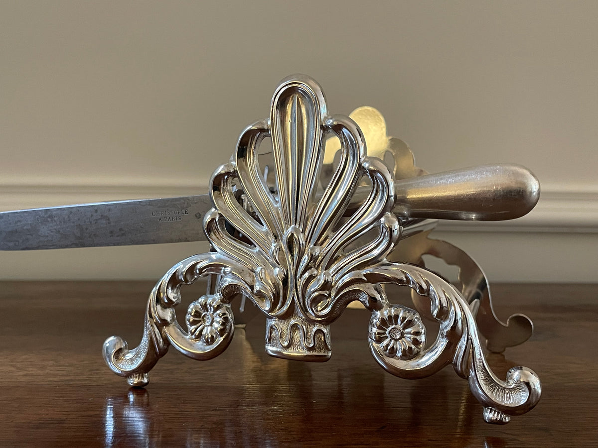 Vintage Leonard Italian Silverplate Knife Stand