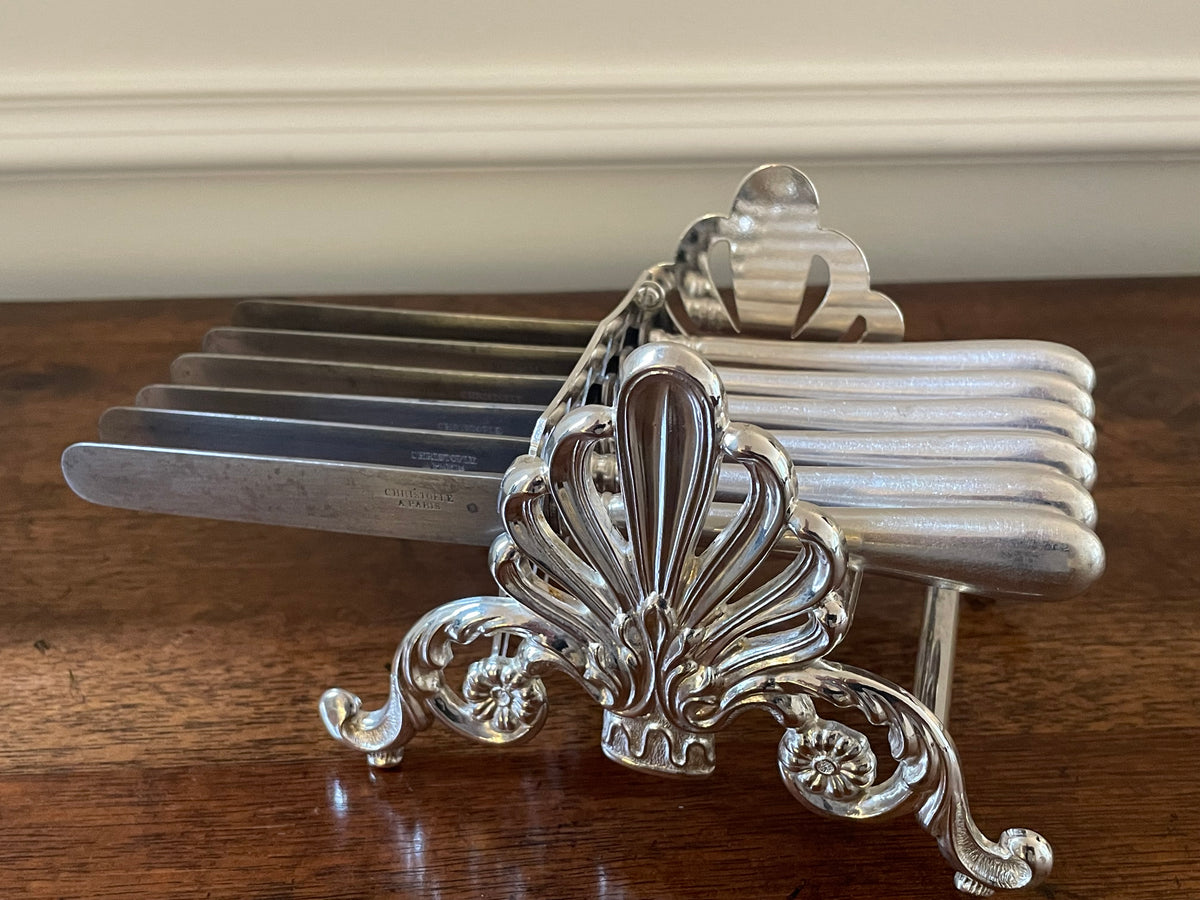 Vintage Leonard Italian Silverplate Knife Stand