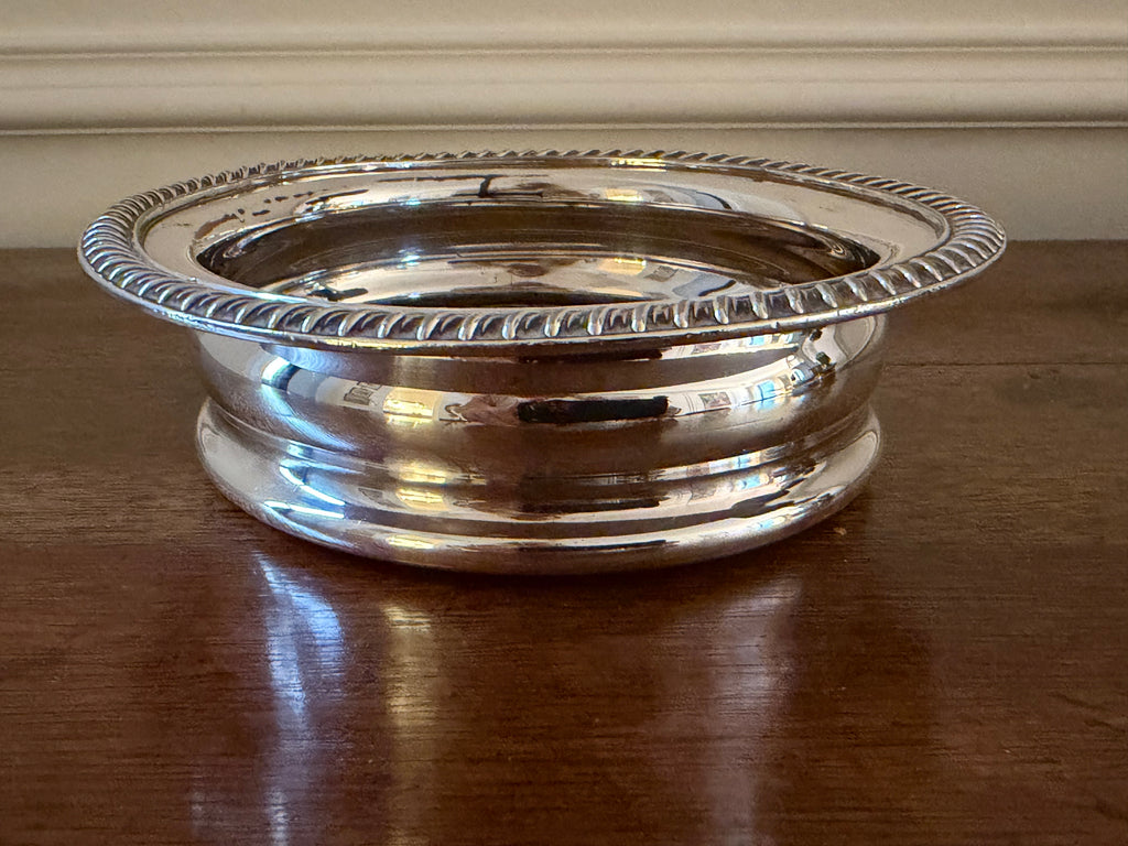 Vintage Silverplate Wine Bottle Coaster
