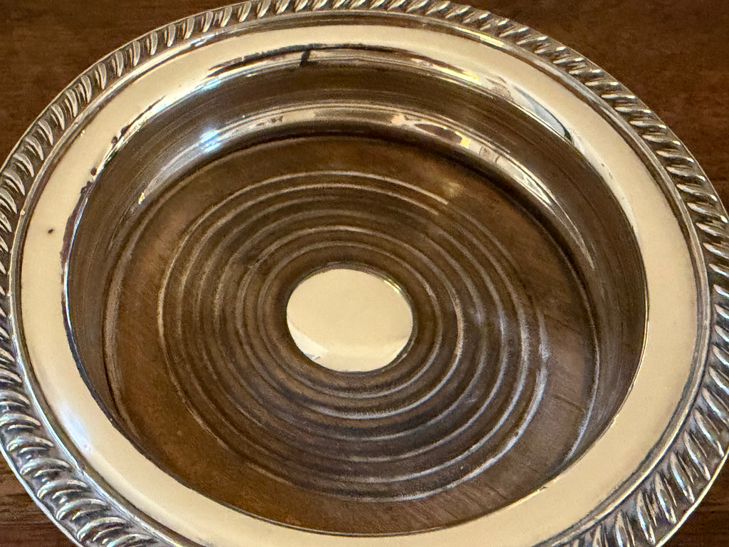 Vintage Silverplate Wine Bottle Coaster