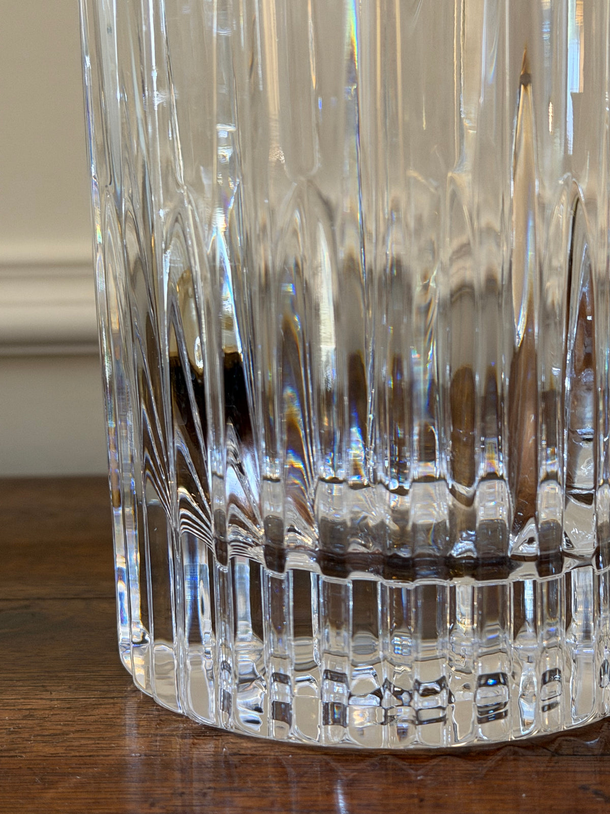 Vintage Crystal Martini Pitcher, Hand-blown Coupes (4), Hand-blown Glass Cocktail Stirrer Set