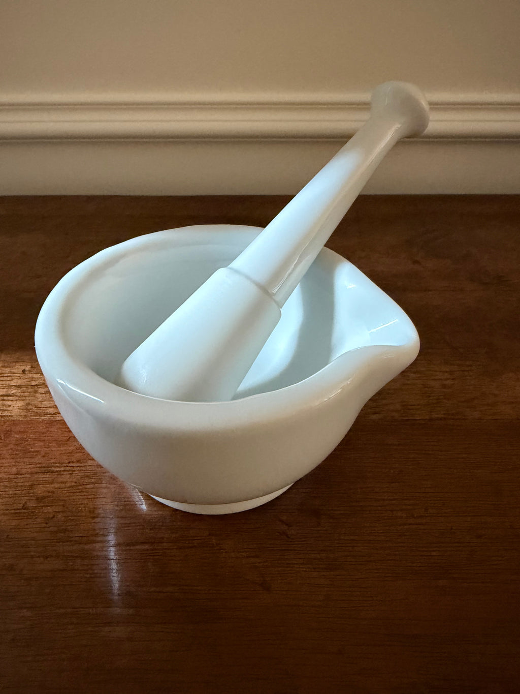 Vintage White Porcelain Mortar & Pestle