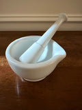 Vintage White Porcelain Mortar & Pestle