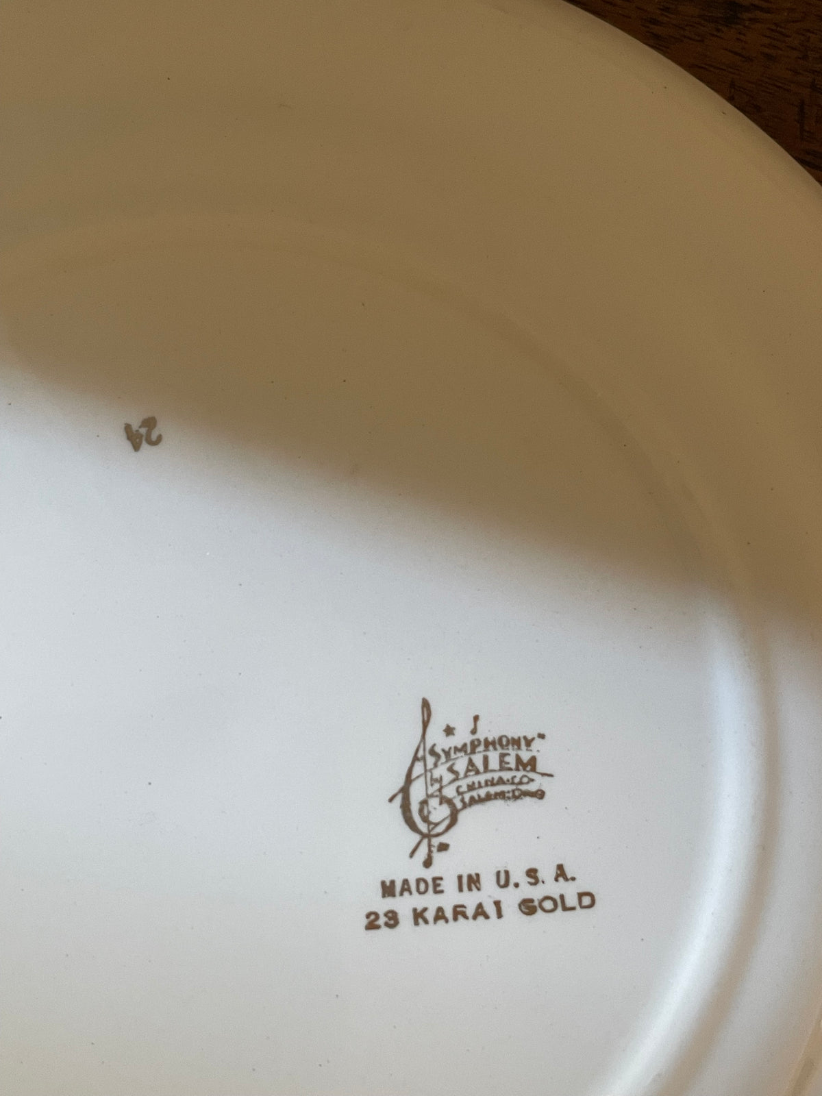 Salem China Commodore 23K Gold Cocktail & Dessert Plates, Set of 6