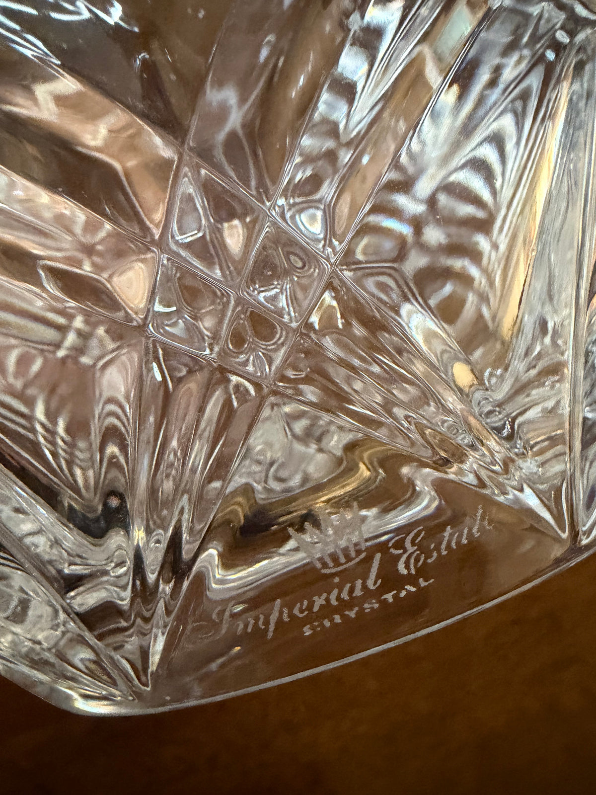 Vintage Imperial Estate Czech Lead Crystal Decanter