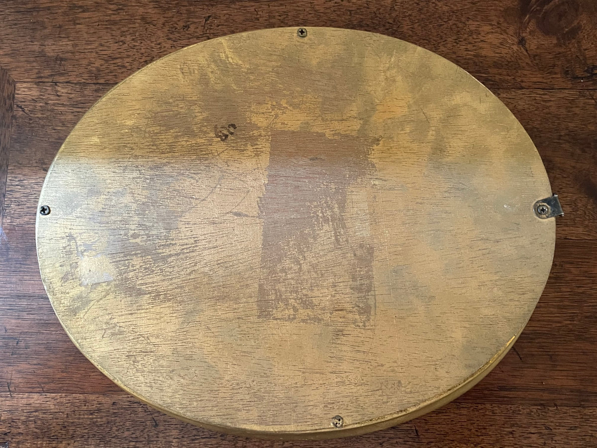 Vintage Petite Oval Gilt Mirror