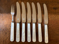 English Mid-Century Mother-of-Pearl Entertaining Set, 7 Pieces
