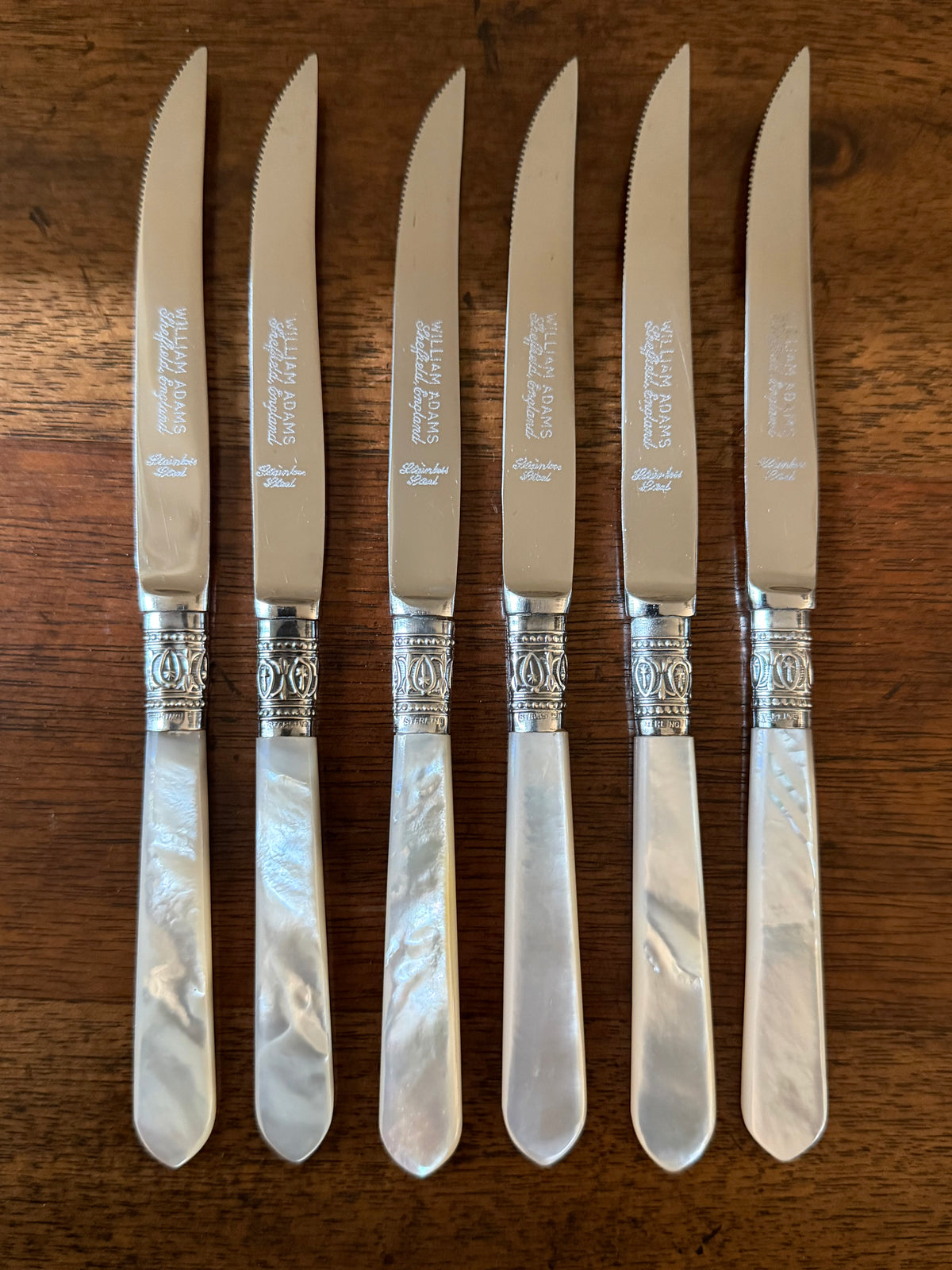 Vintage Mother-of-Pearl Knives, Set of 6
