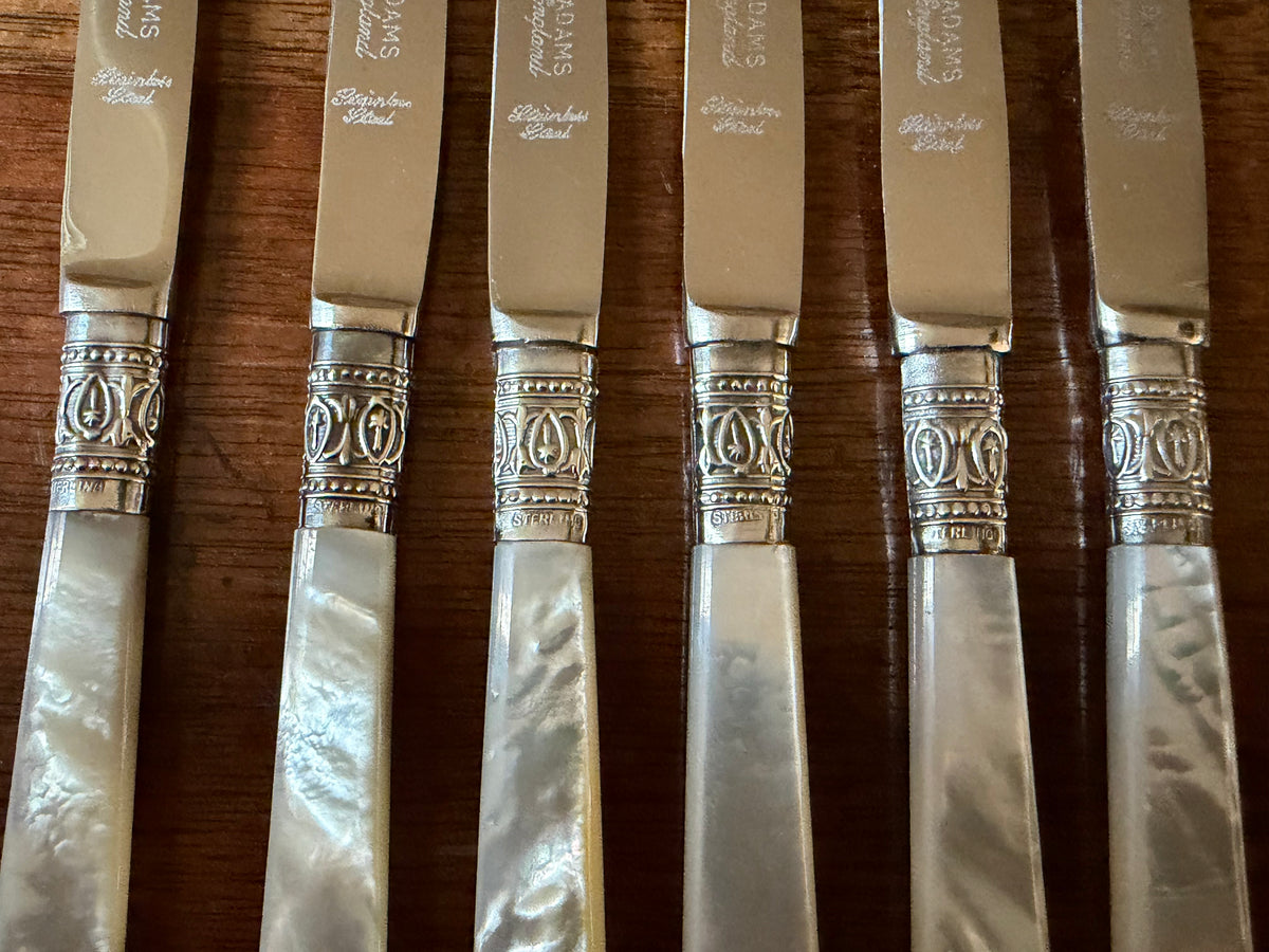 Vintage Mother-of-Pearl Knives, Set of 6