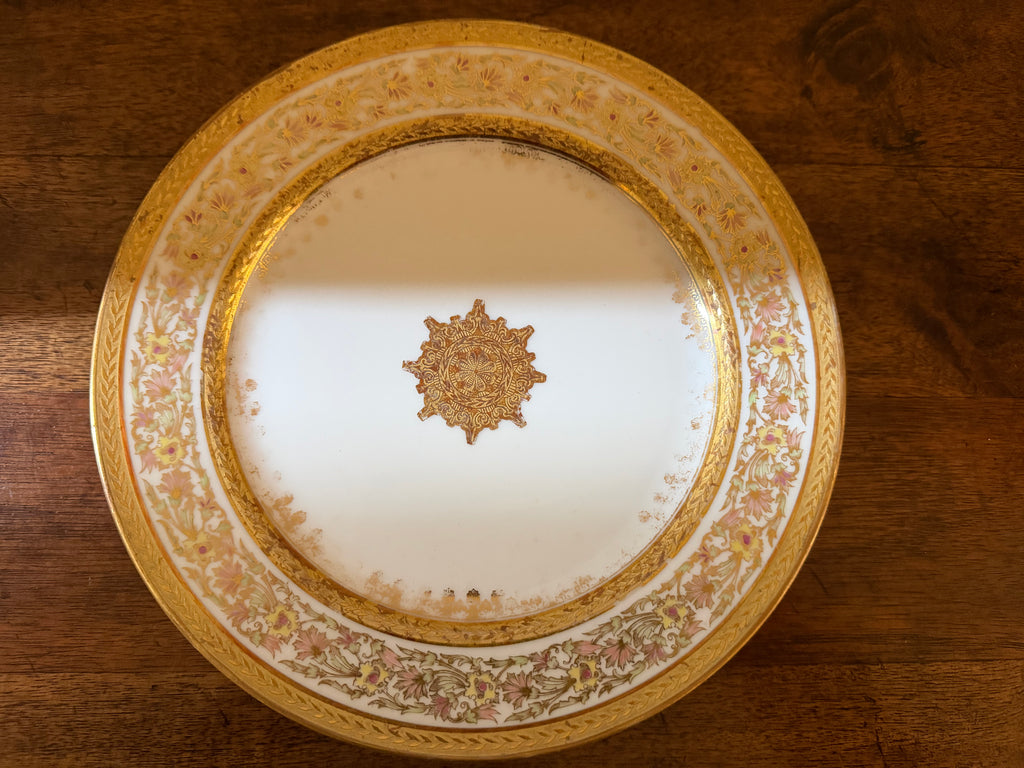 Set of 4 Antique Limoges Cocktail Plates for Ovington Bros.