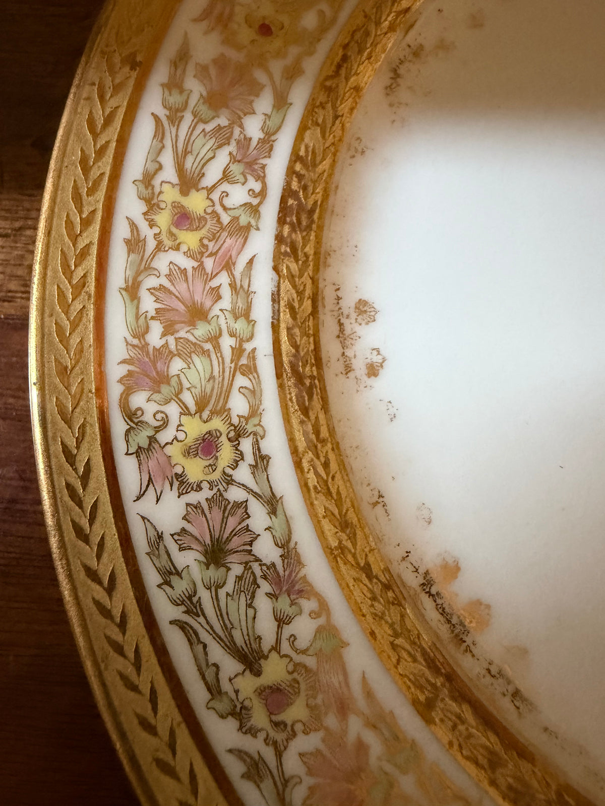 Set of 4 Antique Limoges Cocktail Plates for Ovington Bros.