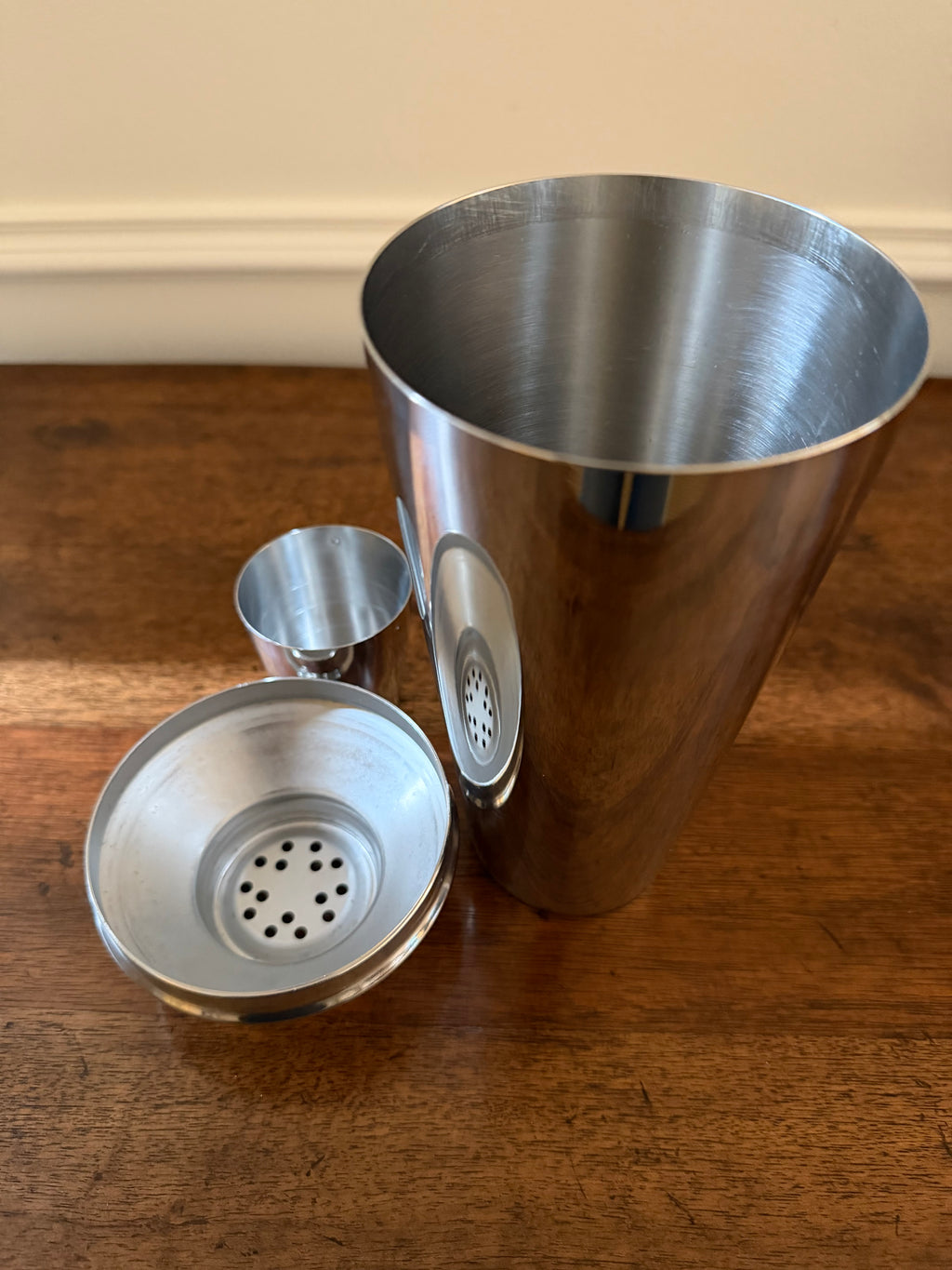 Vintage Stainless Steel Cocktail Shaker, c. 1960's-70's