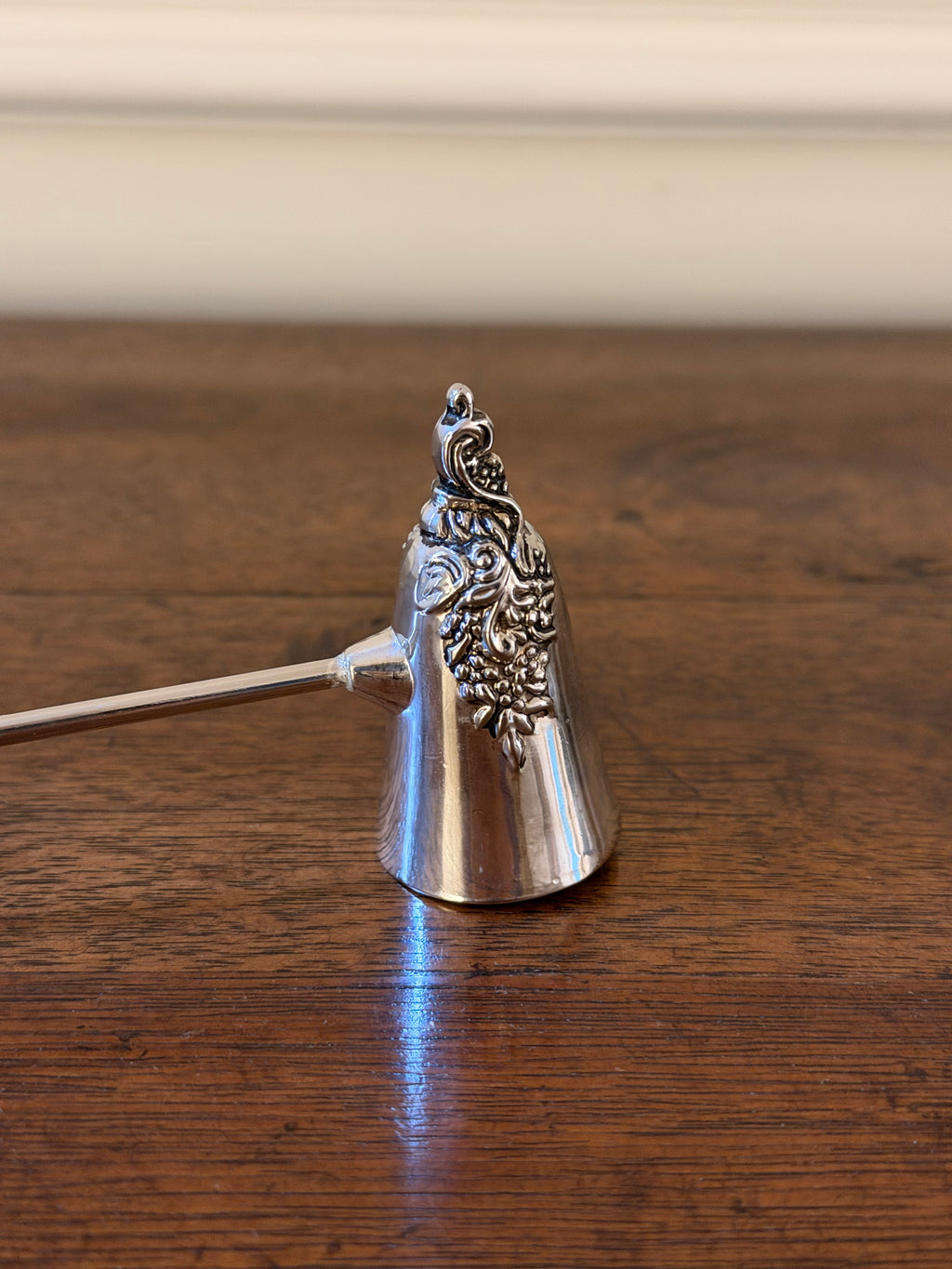 Vintage Ornate Silverplate Candle Snuffer