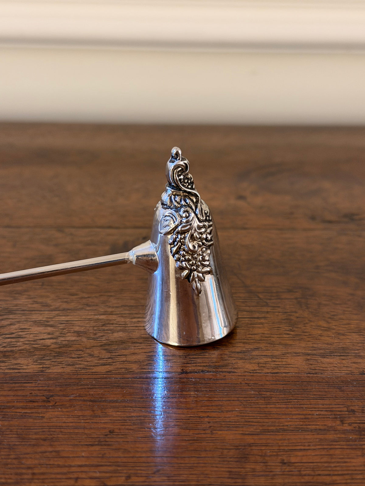 Vintage Ornate Silverplate Candle Snuffer