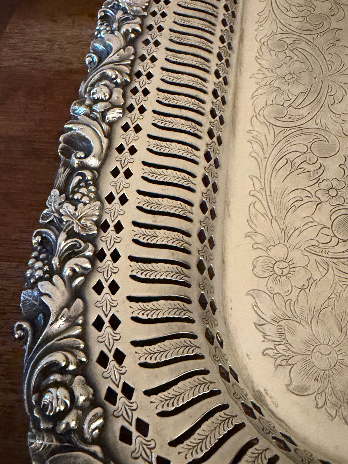 Vintage E.G. Webster & Sons for International Silver Reticulated Tray