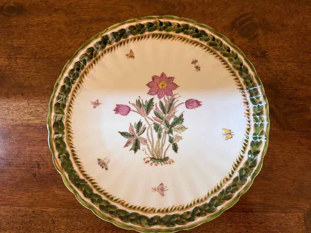 Vintage Two’s Company Botanical Wall Plates, Set of 2