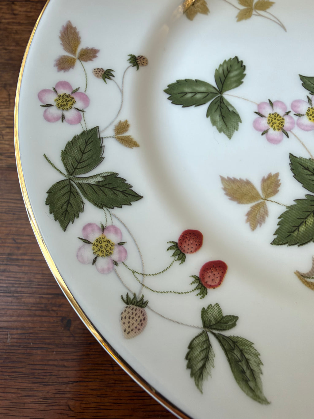 Vintage Wedgwood Wild Strawberry Cocktail & Dessert Plates, Set of 12