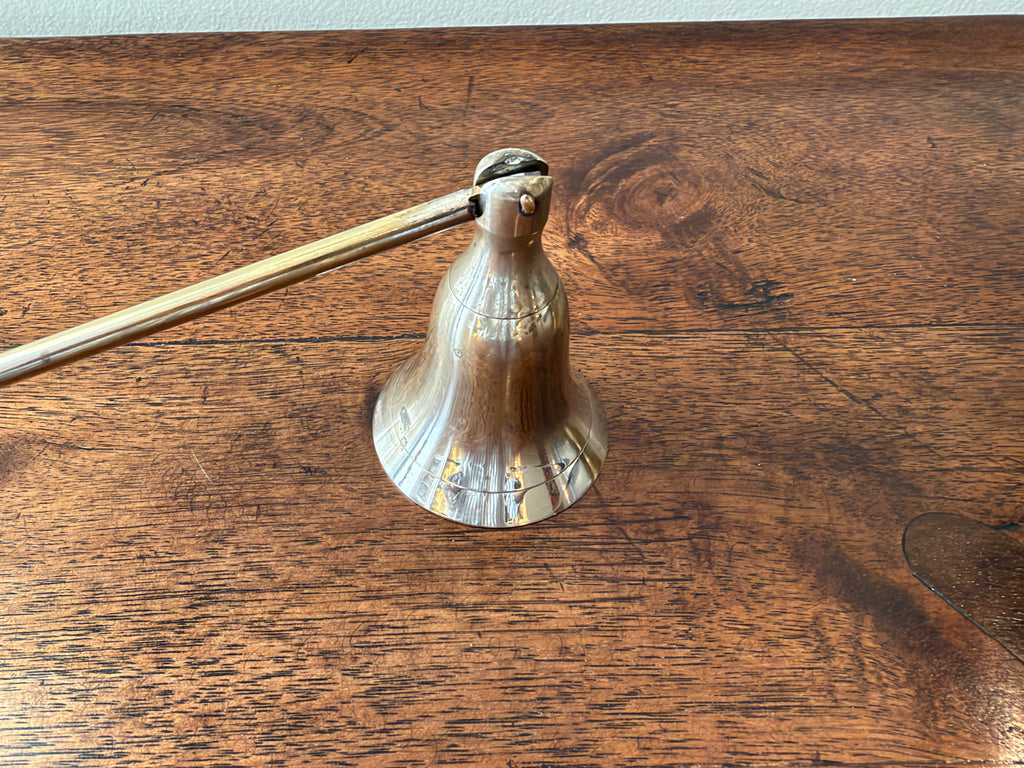 Vintage Silverplate Swinging Bell Candle Snuffer