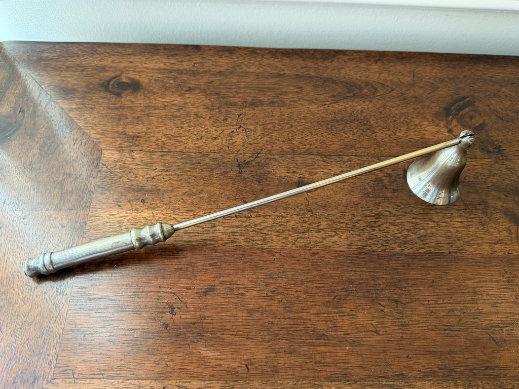 Vintage Silverplate Swinging Bell Candle Snuffer