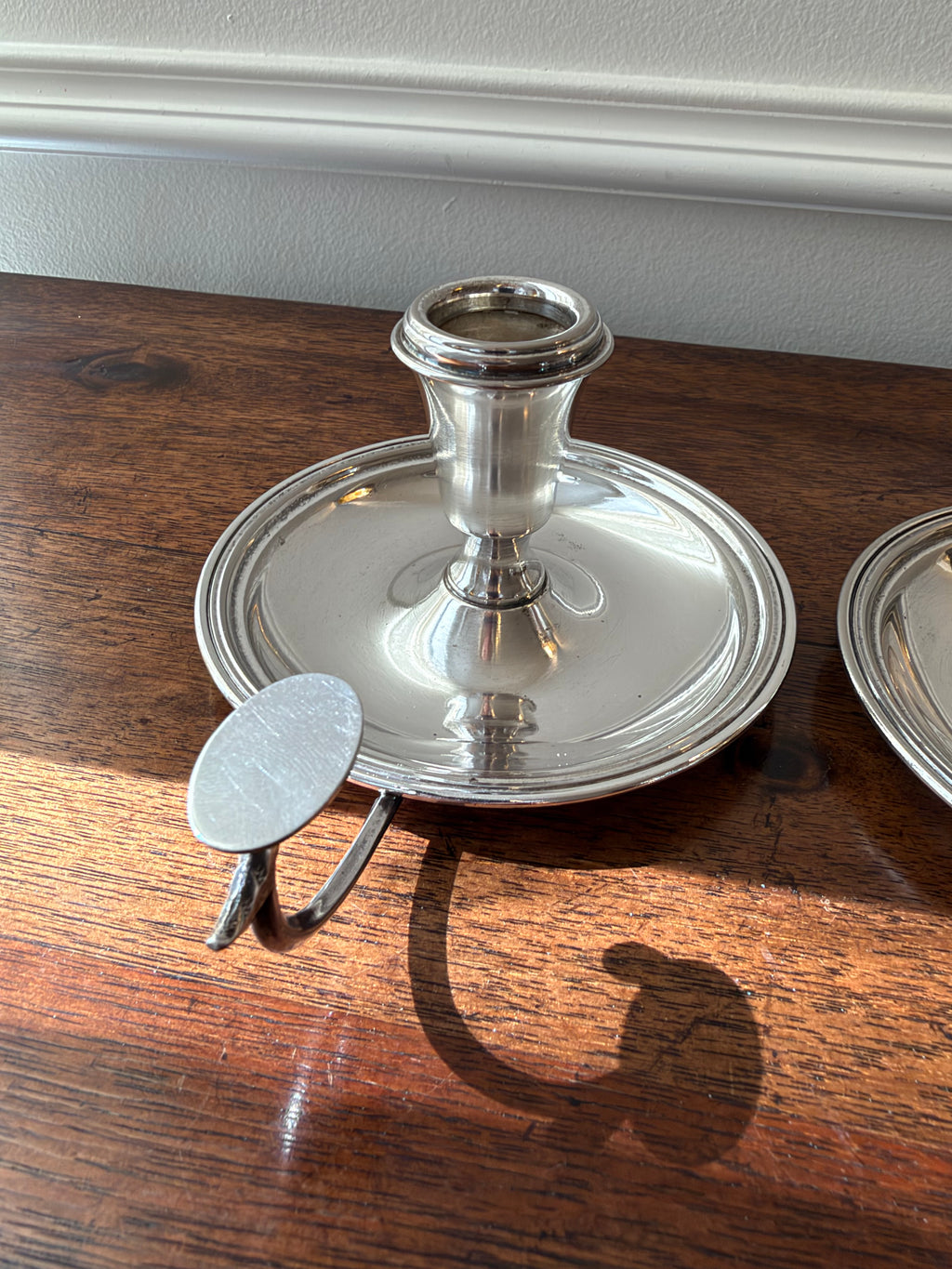 Late Mid-Century Italian OLRI Silverplate Candle Holders by Rino Greggio, Pair
