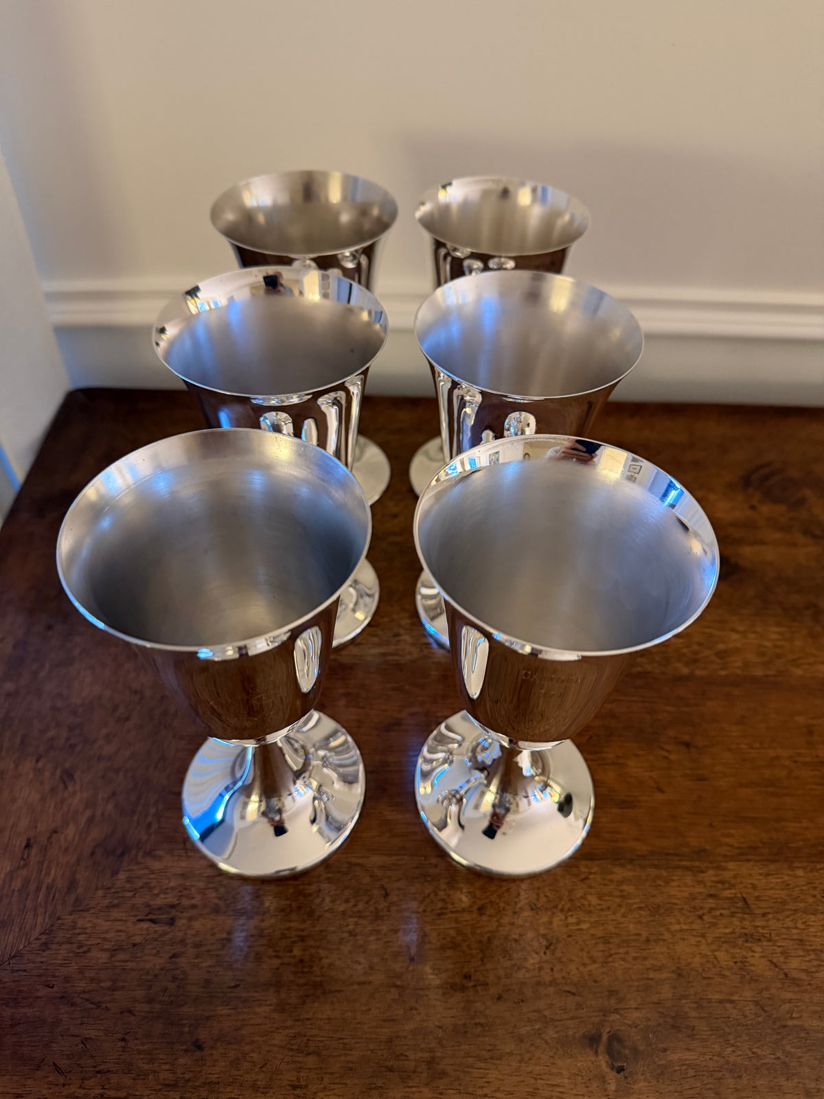 Vintage Silverplate Goblets, Camden Horse Show & Hunt, Set of 6