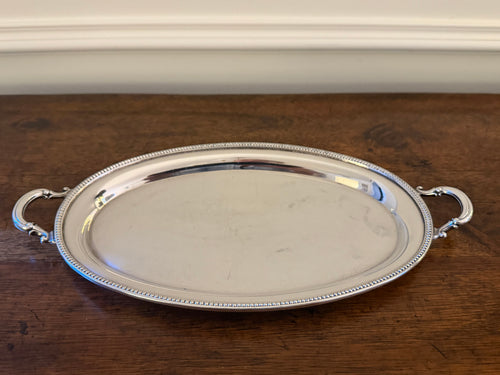 1950's Silverplate Petite Handled Serving Tray