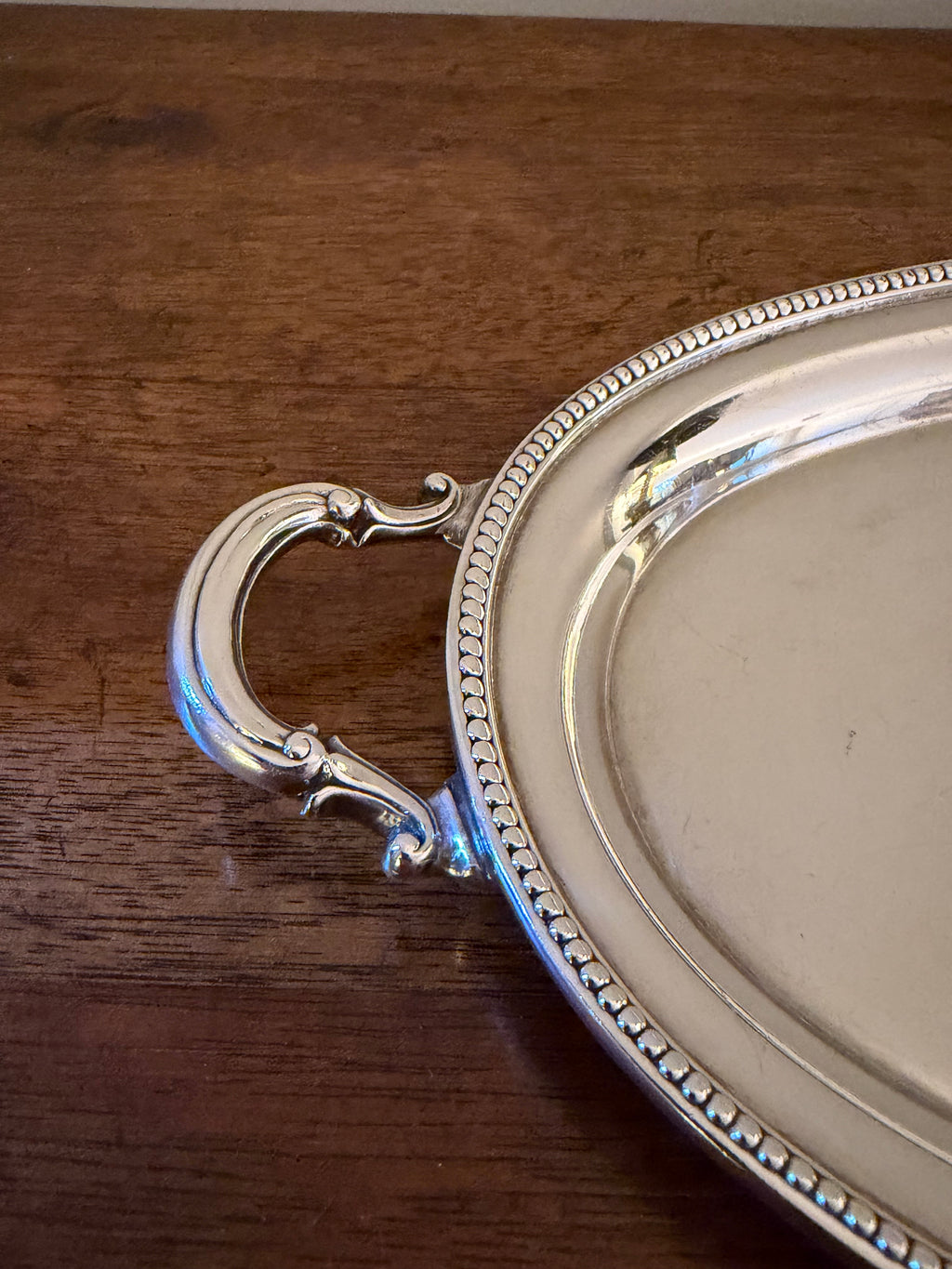 1950's Silverplate Petite Handled Serving Tray