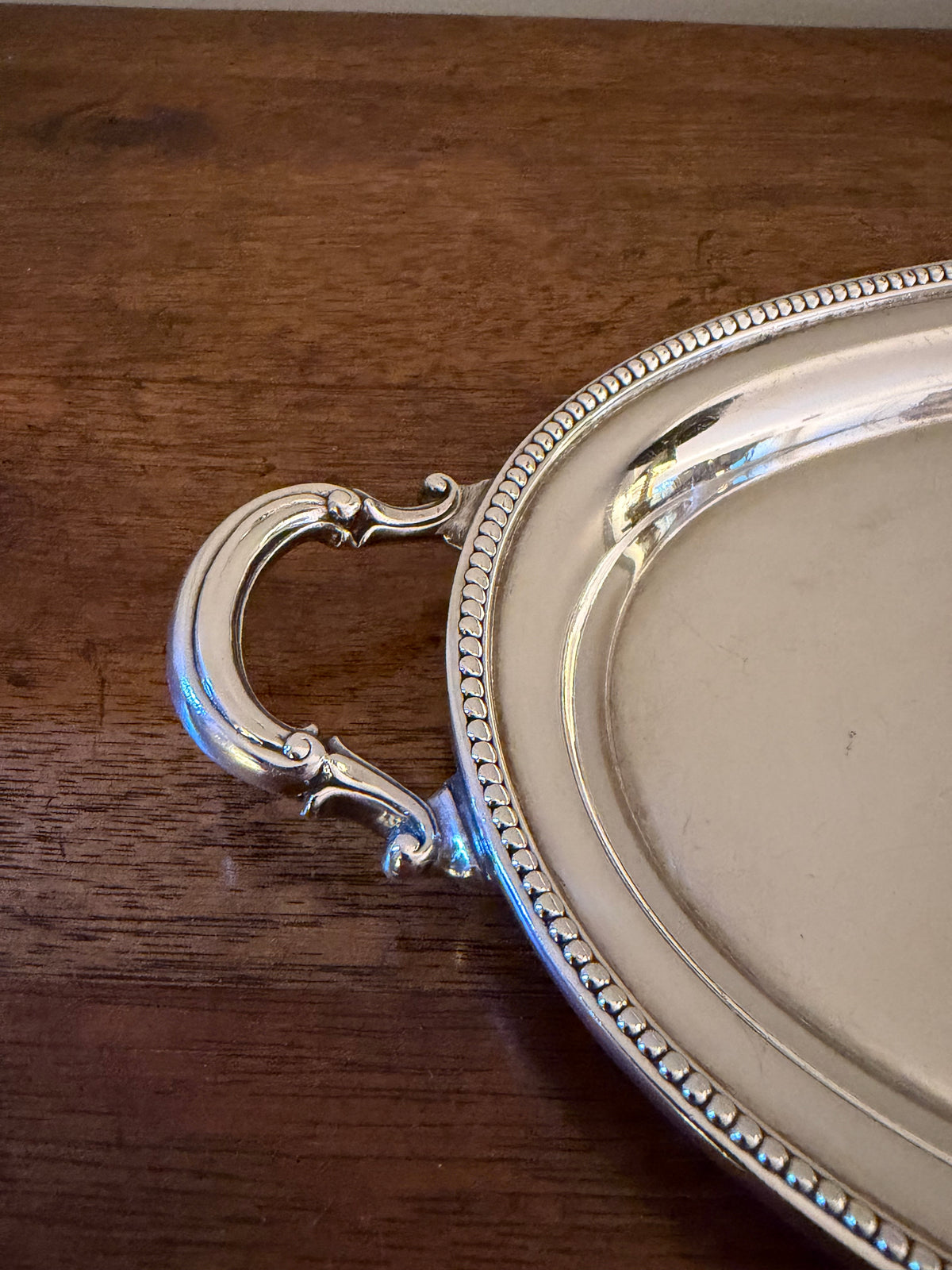 1950's Silverplate Petite Handled Serving Tray
