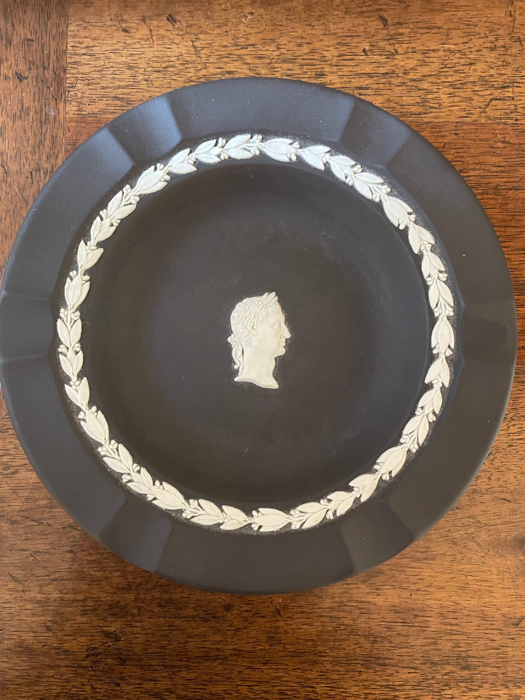 Wedgwood Black Jasperware Julius Caesar ashtray, catch all, nut dish, multi-purpose dish