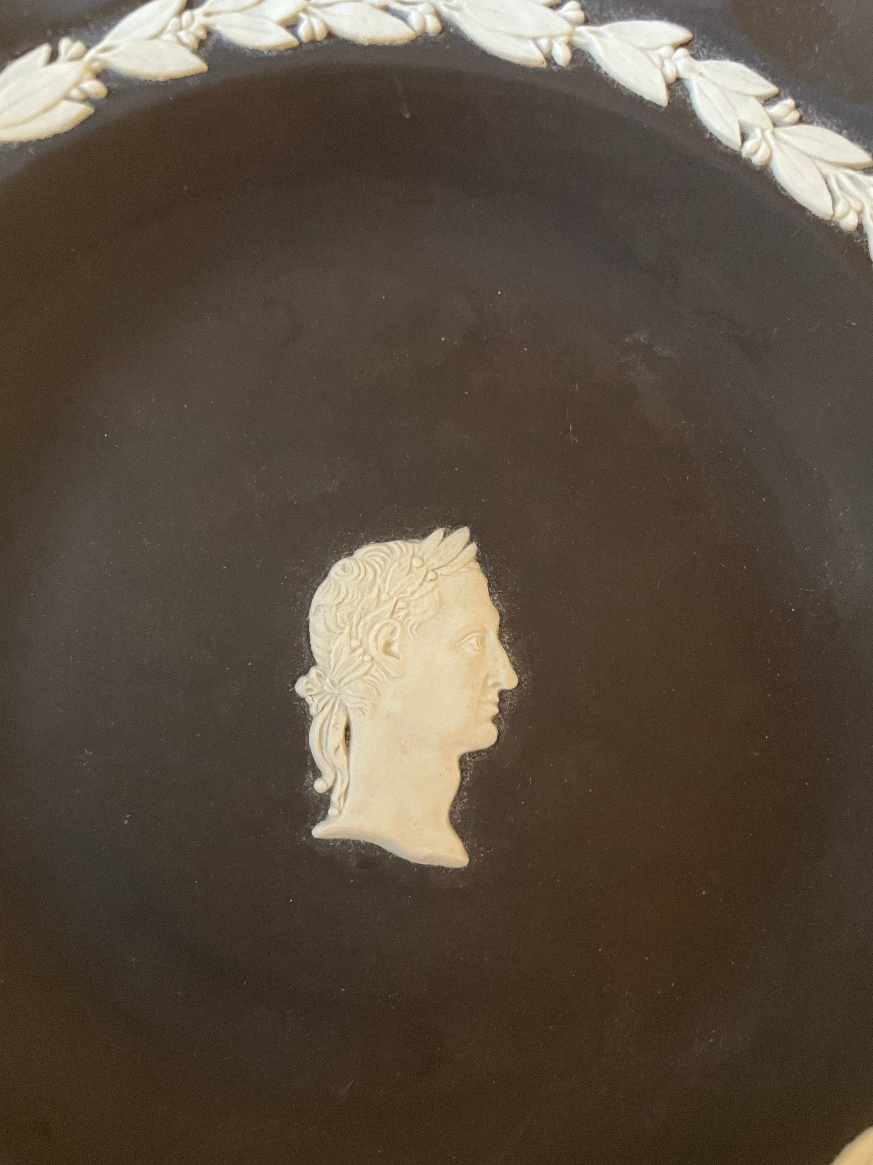 Wedgwood Black Jasperware Julius Caesar ashtray, catch all, nut dish, multi-purpose dish