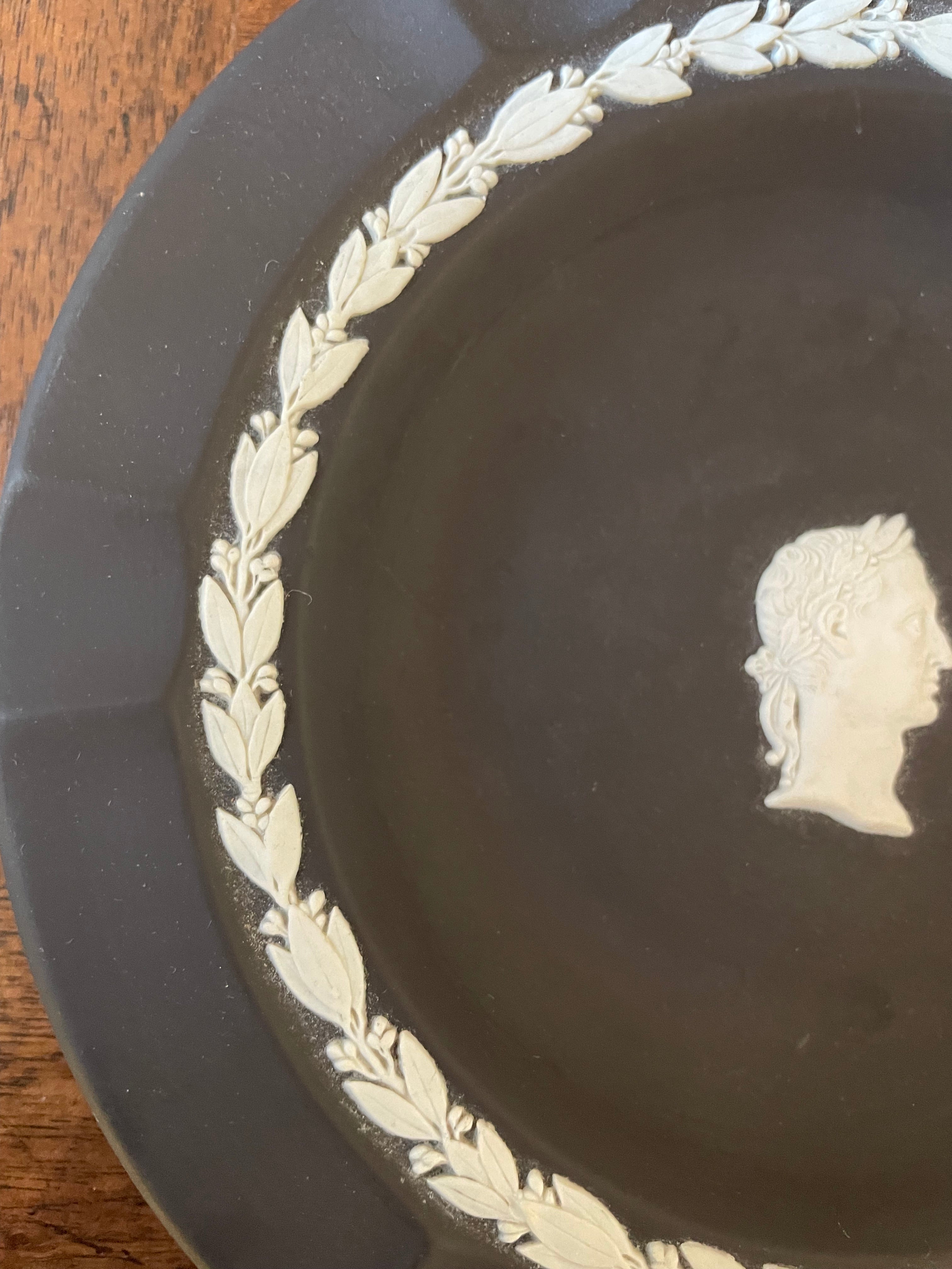 Wedgwood Black Jasperware Julius Caesar ashtray, catch all, nut dish, multi-purpose dish