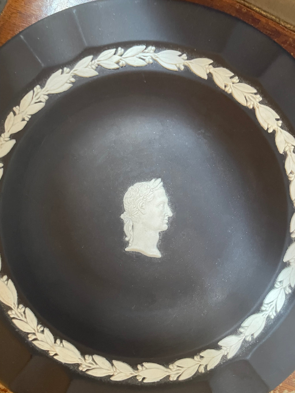 Wedgwood Black Jasperware Julius Caesar ashtray, catch all, nut dish, multi-purpose dish