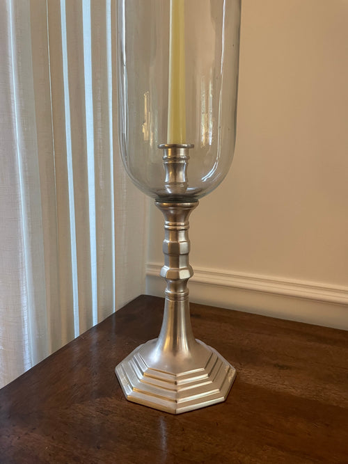Bunny Williams Home Constance Hurricane in brushed nickel, vintage