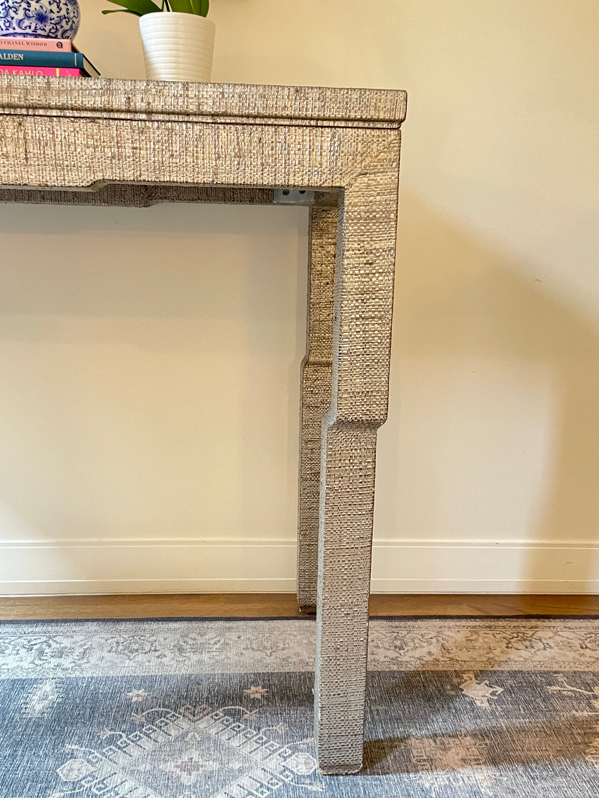 Bunny Williams Home Yuri Raffia Console Table