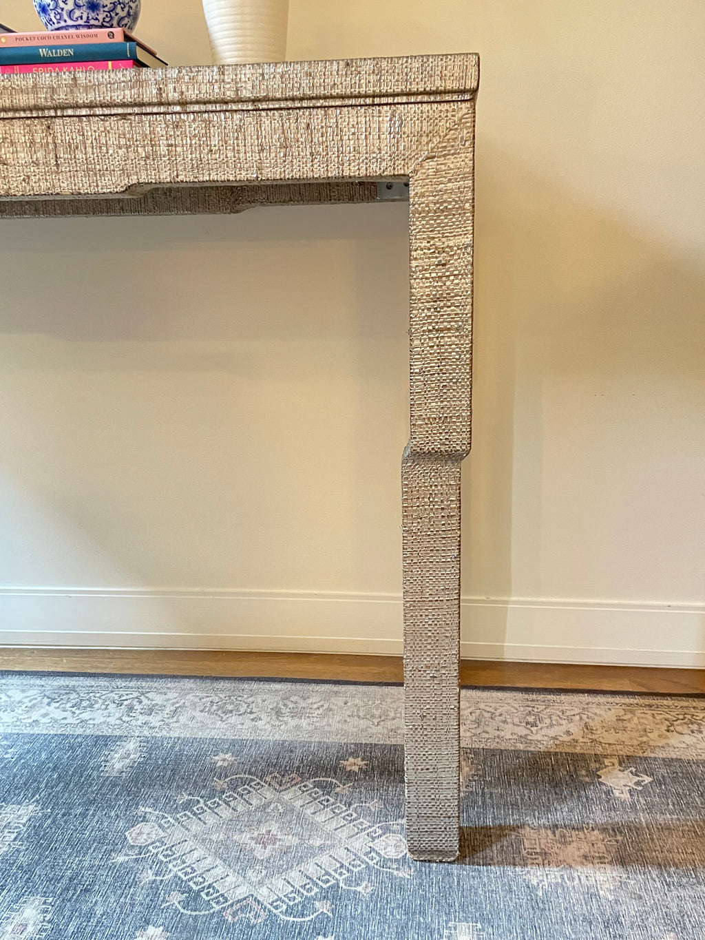 Bunny Williams Home Yuri Raffia Console Table